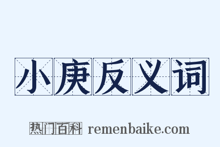 小庚反义词是什么意思的图片